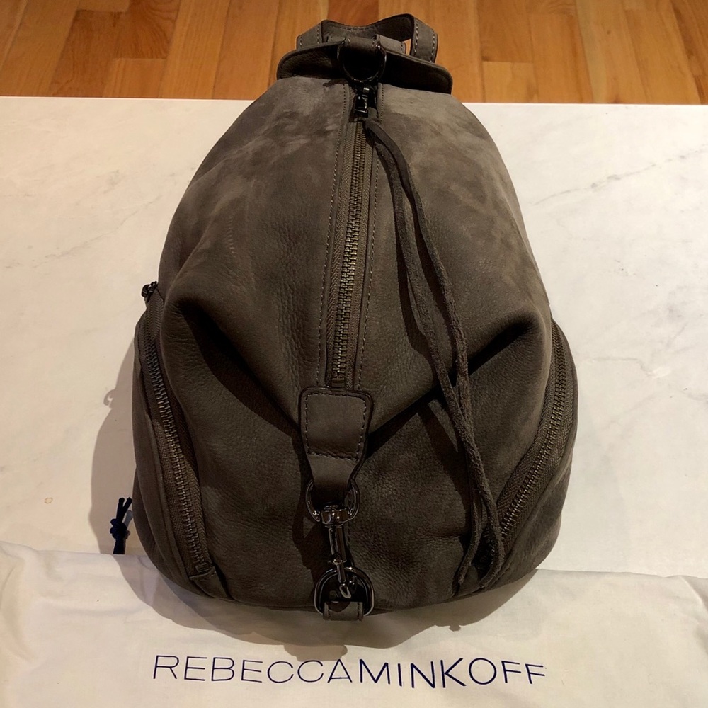 Rebecca Minkoff Grey Suede mini Juliana backpack